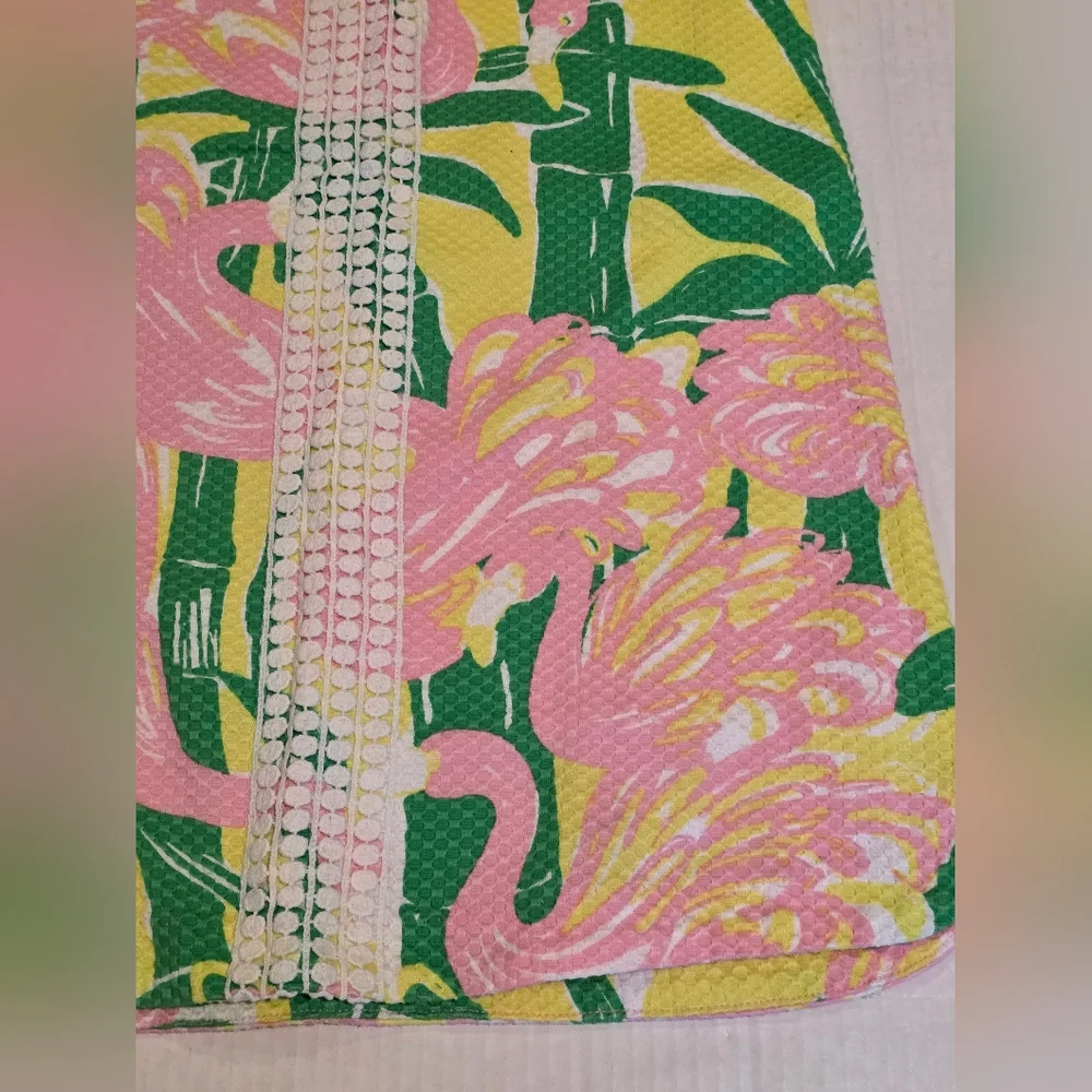 Lilly Pulitzer for Target Flamingo Fan Dance Shift Dress Girls Size 7/8 - Picture 3 of 4
